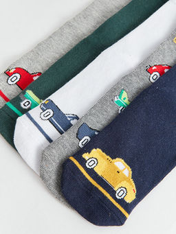 Araba Desenli Erkek ?ocuk Soket ?orap 5li - Waikiki фото 3