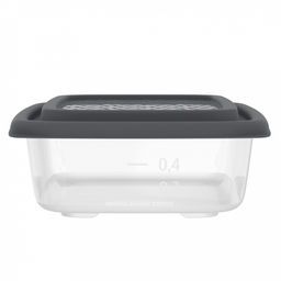 Контейнер для продуктов Гурман 0,8л, 19,4х13,1х5,2см, полипропилен, графит, подходит для СВЧ и заморозки (Россия) - Домашняя мода фото 3
