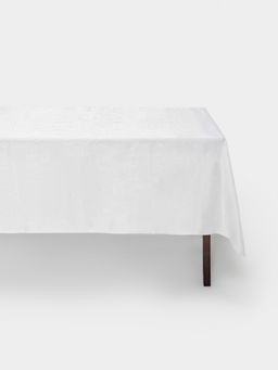 Скатерть, 160х160 см, жаккард, полиэстер, белая, Ели, White forest