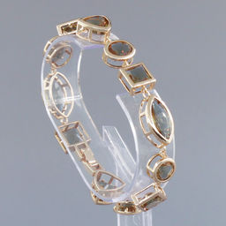 Султанит, браслет Боярд, покрытие под золото, длина 18.5см - Agat77 фото 2