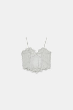 TOP CORSETERO COMBINADO ENCAJE / Lila - Zara фото 6