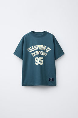 SLOGAN PRINT T-SHIRT AND BERMUDA SHORTS SET - Zara фото 2