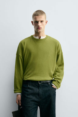 COTTON/LINEN SWEATSHIRT - Zara фото 2