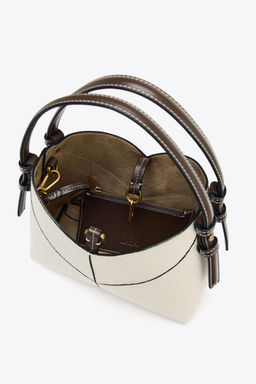 CONTRAST CANVAS MINI TOTE BAG - Zara фото 12