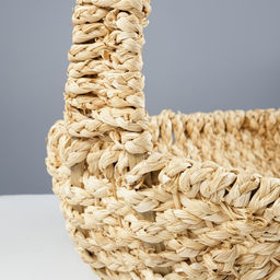 Корзина плетёная для хранения Neith, бамбук, с ручкой, бежевая, набор 3 шт.