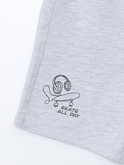 Beli Lastikli Bask?l? Erkek ?ocuk ?ort