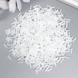 Стеклярус размер 6 мм «Белая устрица», 20 г