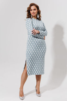 Платье Galean Style 971 серо-голубой фото 8