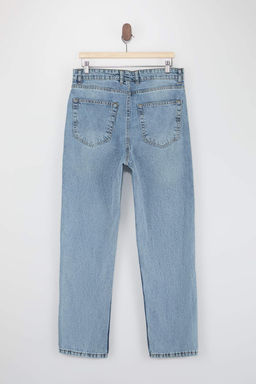 Ac?k Mavi Baggy/Genis Kal?p Bol Kot Pantolon Jeans TMNAW24JE00027