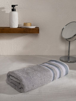 Полотенце махровое 70x140 темно-серый махровая ткань