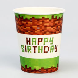 Стакан бумажный Happy birthday!, 250 мл, в наборе 6 шт. - Страна карнавалия фото 2