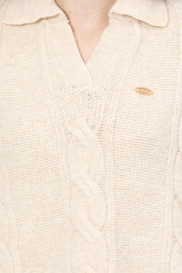 U. S. Polo Assn Женский кремовый свитер Mealnj с v-образным вырезом - U.s. polo assn фото 6