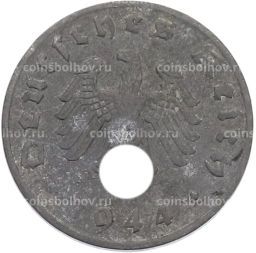 Монета 1 рейхспфенниг 1944 года A Германия