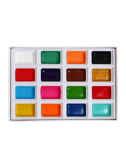 Акварель художественная в кюветах, 16 цветов