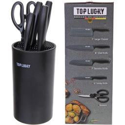 Набор ножей "SHEF" 6предметов (4ножа+ножницы+подставка)