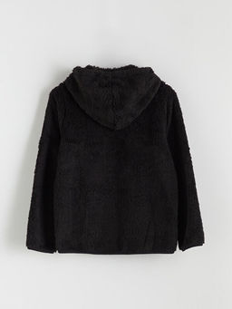 Kap??onlu Pel?? K?z ?ocuk Fermuarl? Sweatshirt
