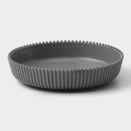 Горшок для цветов с поддоном, 12×11.5 см, пластиковый, серый