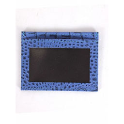 Обложка пропуск/карточка/проездной Croco-В-223 натуральная кожа голубой кайман (13) 264769  фото 2