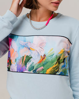 Свитшот с горизонтальной вставкой SPP003 - Sahar art lab фото 5