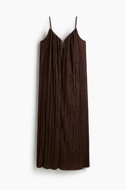Vestido efecto arrugado con tirantes espagueti
