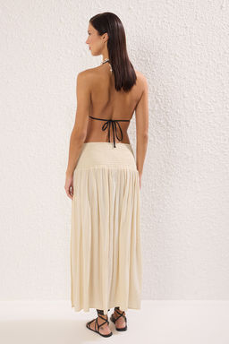 TRENDYOLMILLA Ekru Maxi Dokuma Plaj Etek TBESS25ET00012  фото 4