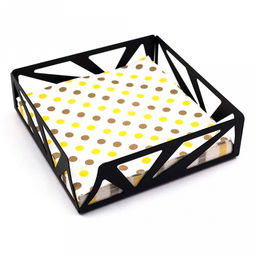 Салфетница металлическая 17,5х17,5х5см, черный (Россия) - Домашняя мода фото 2