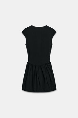 VESTIDO CORTO COMBINADO / Negro - Zara фото 6