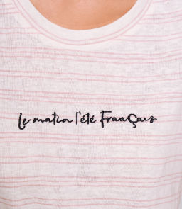 Футболка #КТ9102 (1), розовый, белый