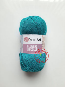 Фловерс однотонный (Flowers Unikolor) пряжа YarnArt 55%хлопок 45%акрил 5х50гр/200м Цвет:758 темно-зеленый