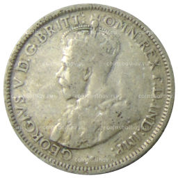 Монета 6 пенсов 1925 года Австралия