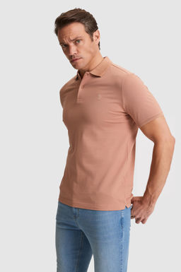 Erkek Pudra Regular Fit Polo Yaka Basic Ti__rt