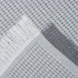 Плед с бахромой «Этель» Waffle, 130×180 см, серый