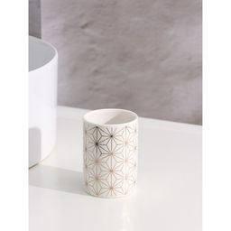 Набор аксессуаров для ванной комнаты Доляна Андромеда, 3 предмета, дозатор 250 мл, мыльница, стакан, белый  фото 3