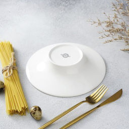 Тарелка для пасты Magistro Бланш, 200 мл, d=20.5 см, фарфор, белая  фото 5