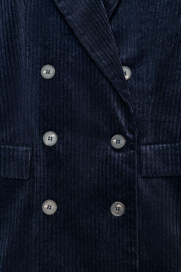CORDUROY BLAZER WITH SHOULDER PADS - Zara фото 9