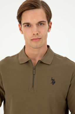 Мужской свитшот цвета хаки Неожиданная скидка в корзине - U.s. polo assn фото 2