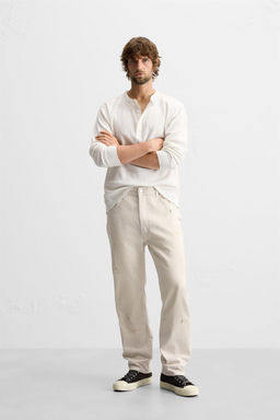 PAINT SPLATTER STRAIGHT-LEG JEANS