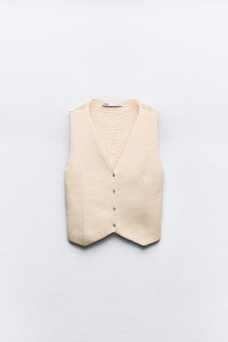 CONTRAST KNIT WAISTCOAT - Zara фото 3