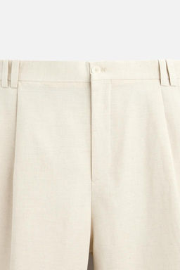 COTTON - LINEN BALLOON FIT TROUSERS - Zara фото 8