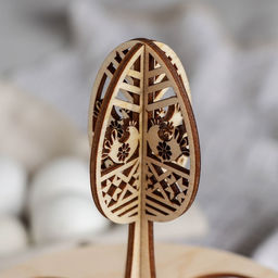 Подставка для яиц пасхальная, 2-х ярусная, 12 ячеек, 23,5?23,5?20 см - Доляна фото 4