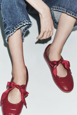 BALLET FLATS WITH BOW - Zara фото 4