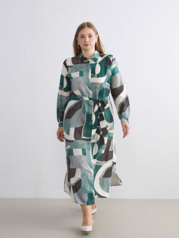 Desenli G?mlek Elbise