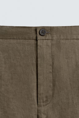 PANTAL?N RELAXED FIT 100% LINO / Marr?n / Topo - Zara фото 9