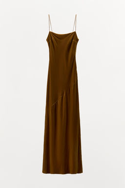 LONG DRAPED VELVET DRESS - Zara фото 4