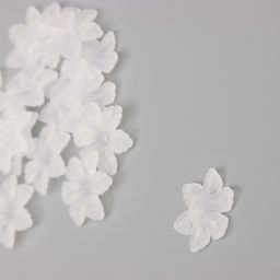 Цена за 2 шт. Бусины для творчества пластик "Шестилистный цветок белый матовый" набор 40 шт 2,1х2,1 см