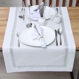 Дорожка Этель со стразами, 118 х 60 5 см, цвет белый, п/э  фото 4