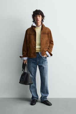 RELAXED FIT LEATHER SUEDE JACKET LIMITED EDITION - Zara фото 10