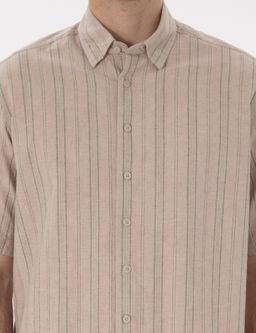 Рубашка Pierre Cardin Oversize лен хаки