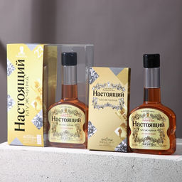 Подарочный набор Настоящий мужчина: гель для душа коньяк 250 мл и мыло для рук 90 г, Чистое счастье