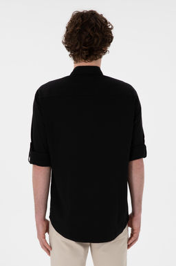 Erkek Siyah Uzun Kollu Basic G_mlek Sepette S_rpriz _ndirim - U.s. polo assn фото 5